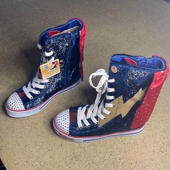 Sketchers Twinkle Toes Twinkle Hero Twinkle Lite High Top Sneakers sz 3.5 - Picture 2 of 10